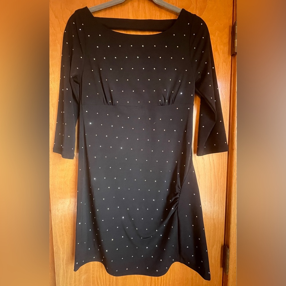 Black Dress with Silver Accents